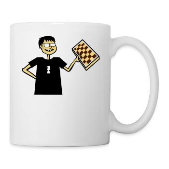 Chess Nerd Hobby Board Game Gift Glasses Cool - Mug - white - Right