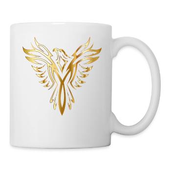 Le Phoénix qui renaît de ses cendres - Mug blanc - blanc - Droite