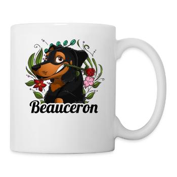 Le bonheur Beauceron - Mug blanc - blanc - Droite