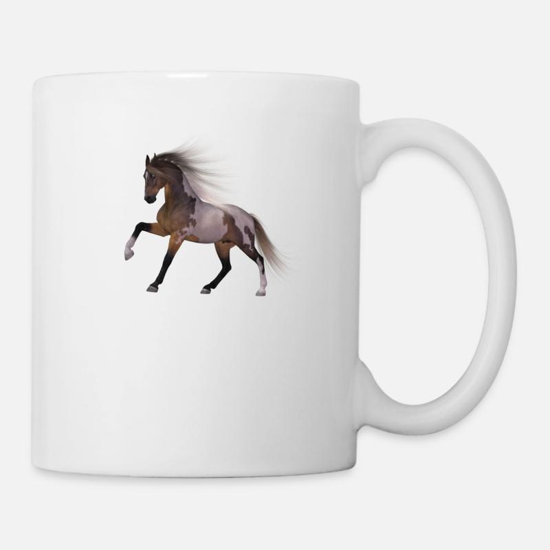 idée cadeau cheval - Mug blanc - blanc
