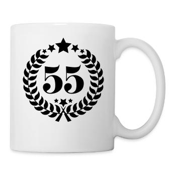 55ter numéro de bague d'anniversaire de 55 ans - Mug blanc - blanc - Droite