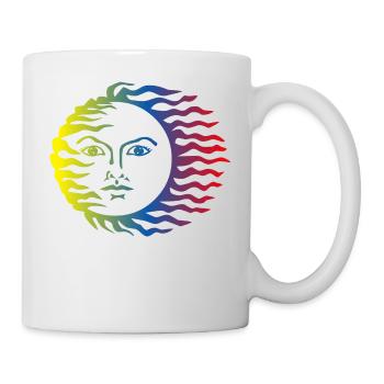 Sun symbol colorful - Mug - white - Right