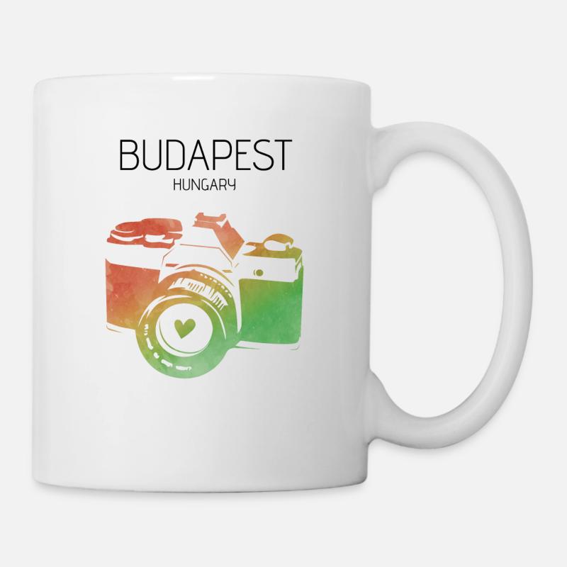 Kamera Budapest - Tasse - Weiß