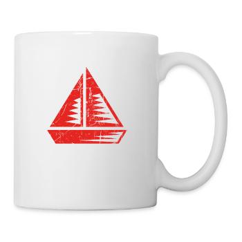 sport geschenk hobby christmas selgeln segelschiff - Tasse - Weiß - Rechts
