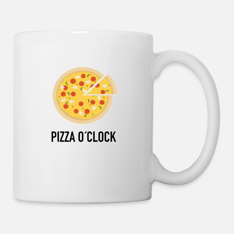 Pizza O'clock nourriture comme un cadeau - Mug blanc - blanc
