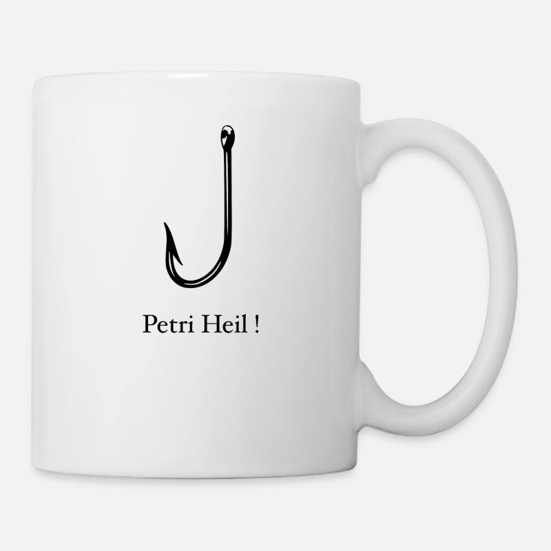 Les lignes tendues idée cadeau chance à la pêche - Mug blanc - blanc
