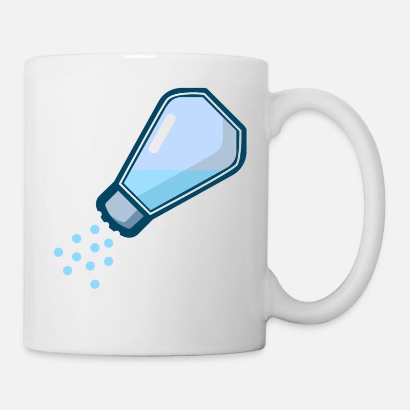 Salière cuisine cuisson des aliments - Mug blanc - blanc