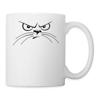 angry cat - Mug - white - Right