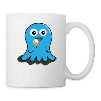 Geist Eis essen Geschenk Kinder witzig lecker - Tasse - Weiß - Rechts