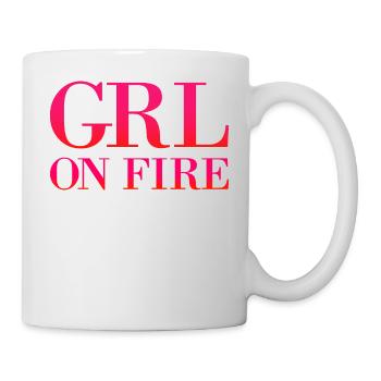Fille sur le feu - Mug blanc - blanc - Droite