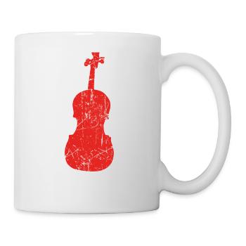 sport geschenk hobby christmas TUBA TROMPETE fiddl - Tasse - Weiß - Rechts