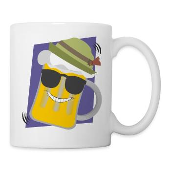Vatertag Geschenk Bier mit Sonnenbrille Idee - Tasse - Weiß - Rechts
