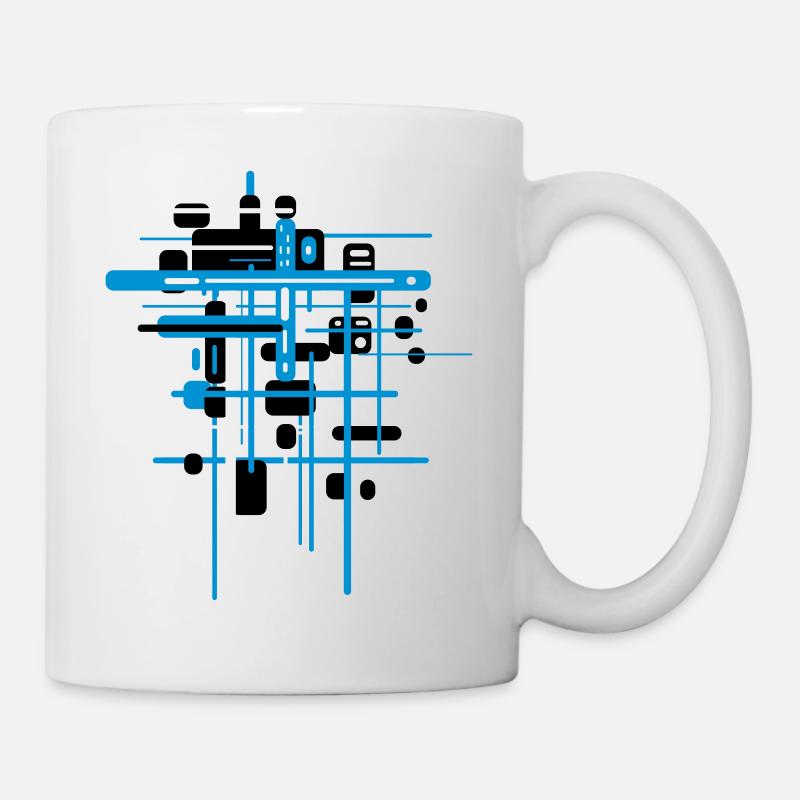 Bauhaus Baustelle - Muster Abstrakt - Mug blanc - blanc