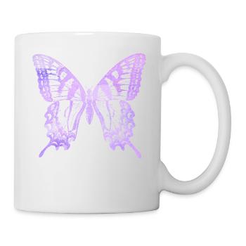 Aquarelle Papillon - Mug blanc - blanc - Droite