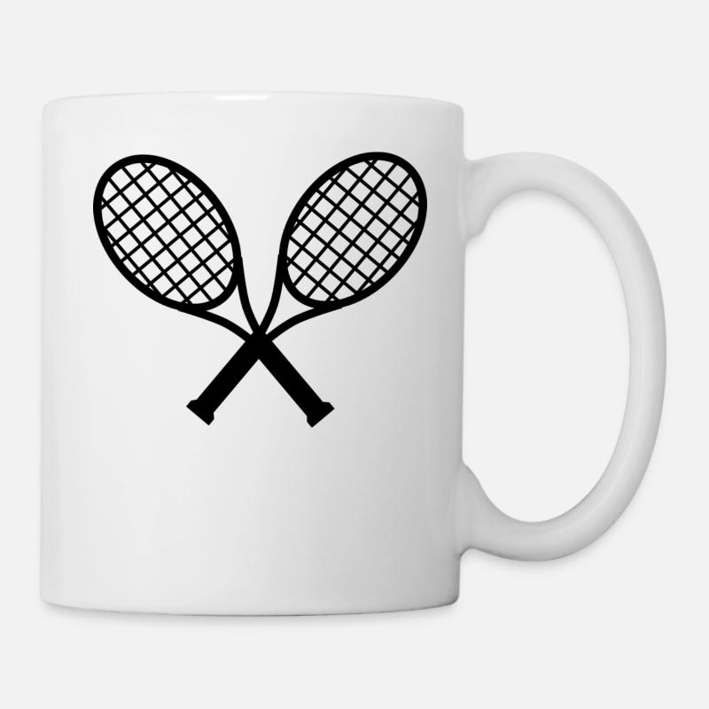 Tennisschläger Logo - Tasse - Weiß