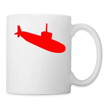 U-Boot Silhouette - Tasse - Weiß - Rechts