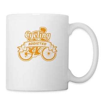 Abhaengig addiction cadeau hobby bycicle vélo - Mug blanc - blanc - Droite