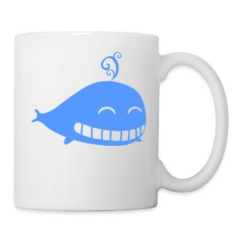 Wal Wasser blau Kinder - Tasse - Weiß - Rechts