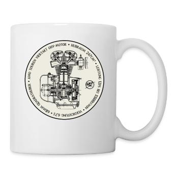 AWO Touren Motor hellgrau - Tasse - Weiß - Rechts