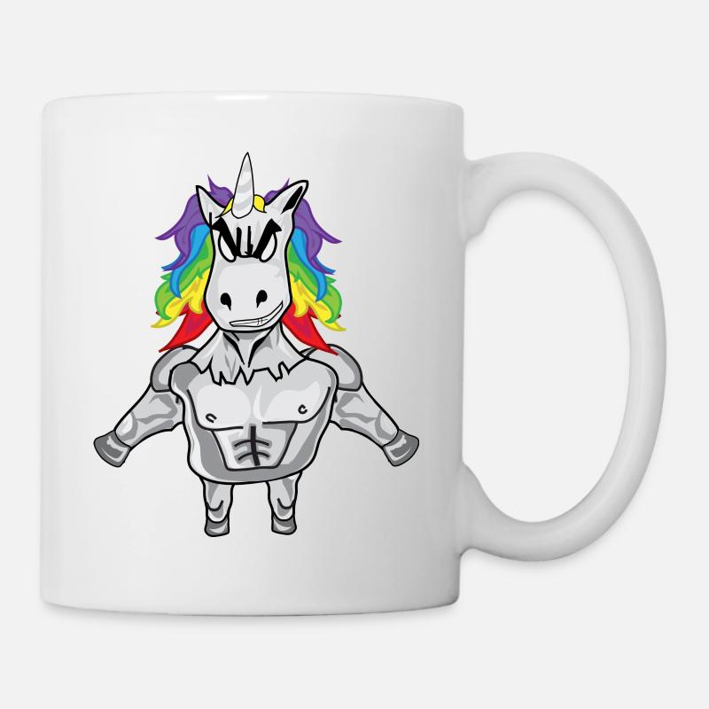 starkes Einhorn - Tasse - Weiß