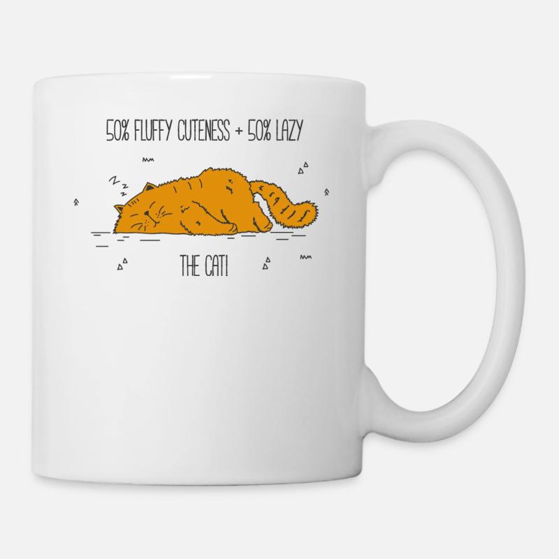 katze fluffy cuteness - Kop/krus - hvid