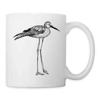 Vogel - Tasse - Weiß - Rechts
