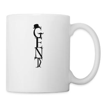 gent, gentelman, hut, - Tasse - Weiß - Rechts