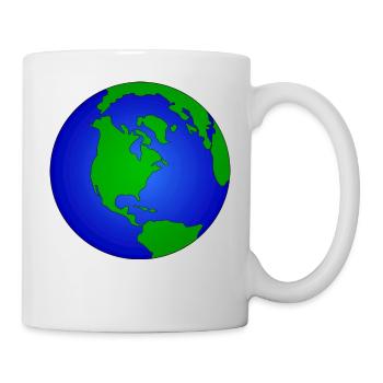 Erde - Tasse - Weiß - Rechts