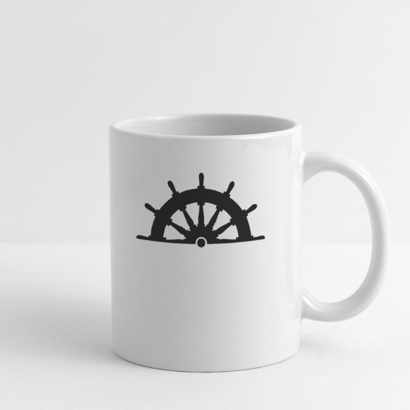 Directeur capitaine de navire de commande de roue Mug blanc