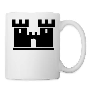 Château silhouette dessin idée de cadeau Moyen Âge - Mug blanc - blanc - Droite