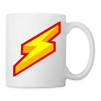 Blitz Comic Symbol - Tasse - Weiß - Rechts