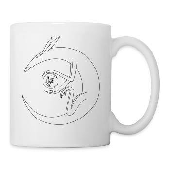 Rat Abstract Art Gift Idea Animals logo - Mug - white - Right