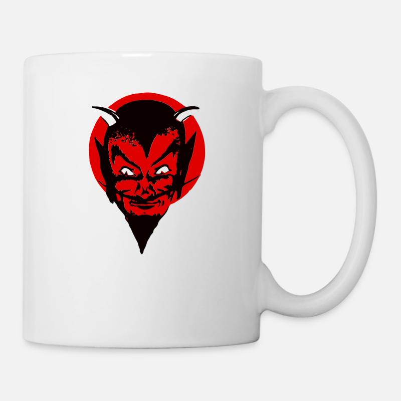 Böser Teufel mit Hörnern - Tasse - Weiß