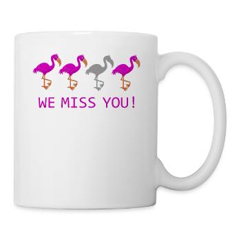 We Miss You Flamingos funny - Mug - white - Right