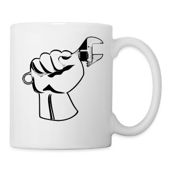 Artisan tool wrench gift - Mug - white - Right