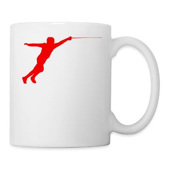 Fechten Fechter Silhouette - Tasse - Weiß - Rechts