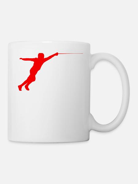 Escrime Escrime Silhouette - Mug blanc - blanc