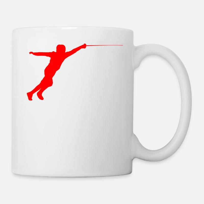 Fechten Fechter Silhouette - Tasse - Weiß