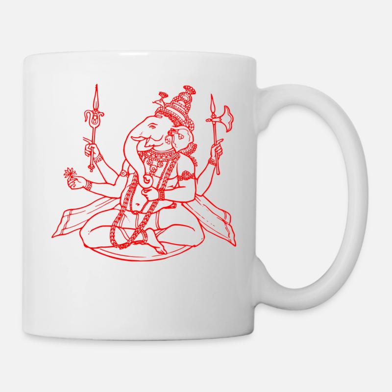 dieu hindou Ganesha - Mug blanc - blanc