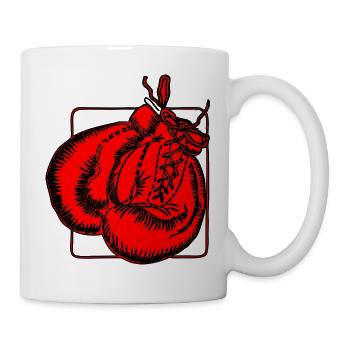 Gants de boxe Boxe Arts Martiaux Cadeau - Mug blanc - blanc - Droite