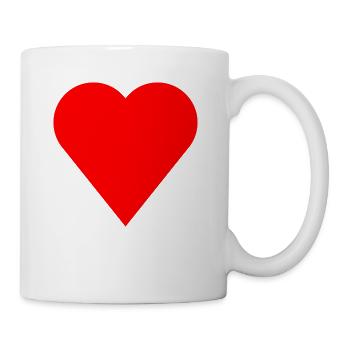Herz - Tasse - Weiß - Rechts