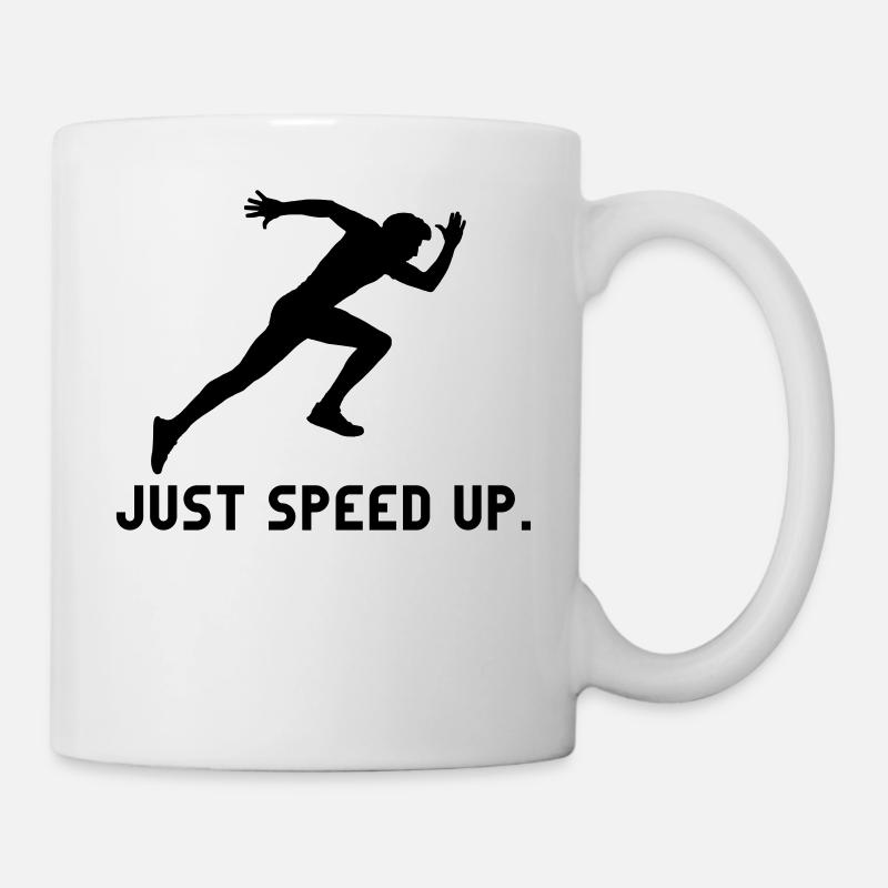 accélérer les athlètes juste en haut des athlètes course de remise en forme Sprint - Mug blanc - blanc