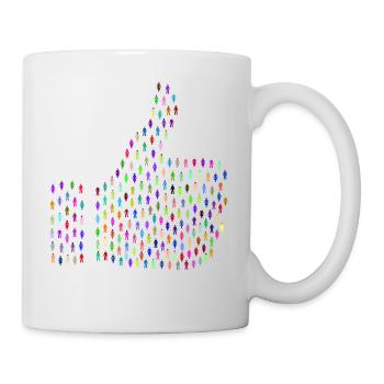 Gefällt mir! Like! Thumbs Up! - Tasse - Weiß - Rechts