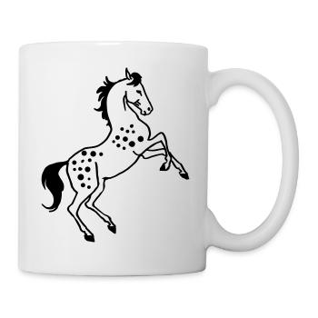Cheval cabré - Mug blanc - blanc - Droite