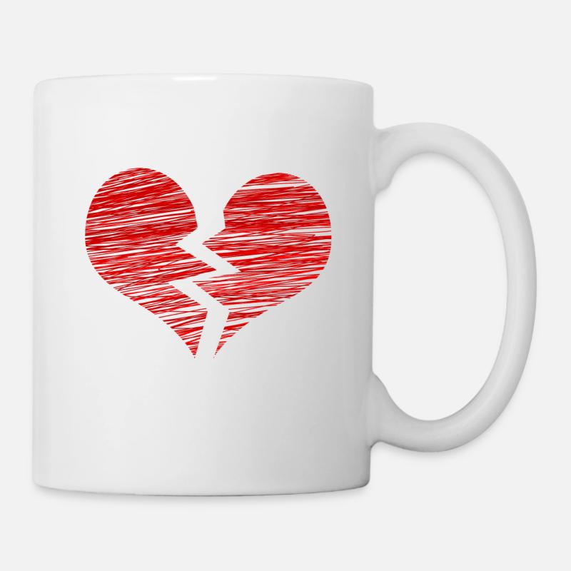Das zerbrochene Herz - Tasse - Weiß