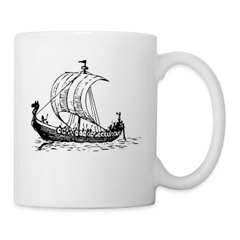 Wikingerschiff - Tasse - Weiß - Rechts