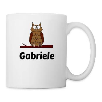 Children School Born Owl Motif Gabriele - Mug - white - Right