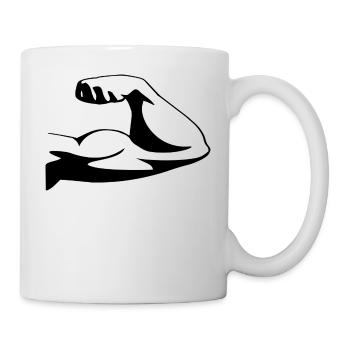 Muscle biceps upper arm - Mug - white - Right