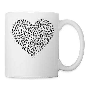 fitness heart athlete - Mug - white - Right