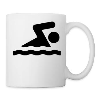 Swimming swimmers - Mug - white - Right
